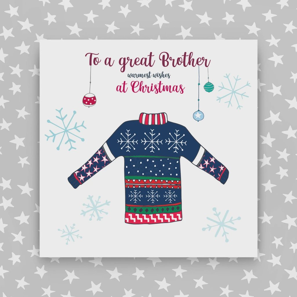 To a great Brother at Christmas card - Daisy Park