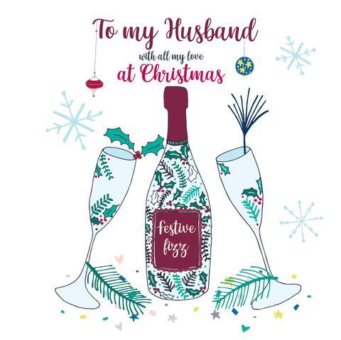 To My Husband at Christmas Card - Daisy Park