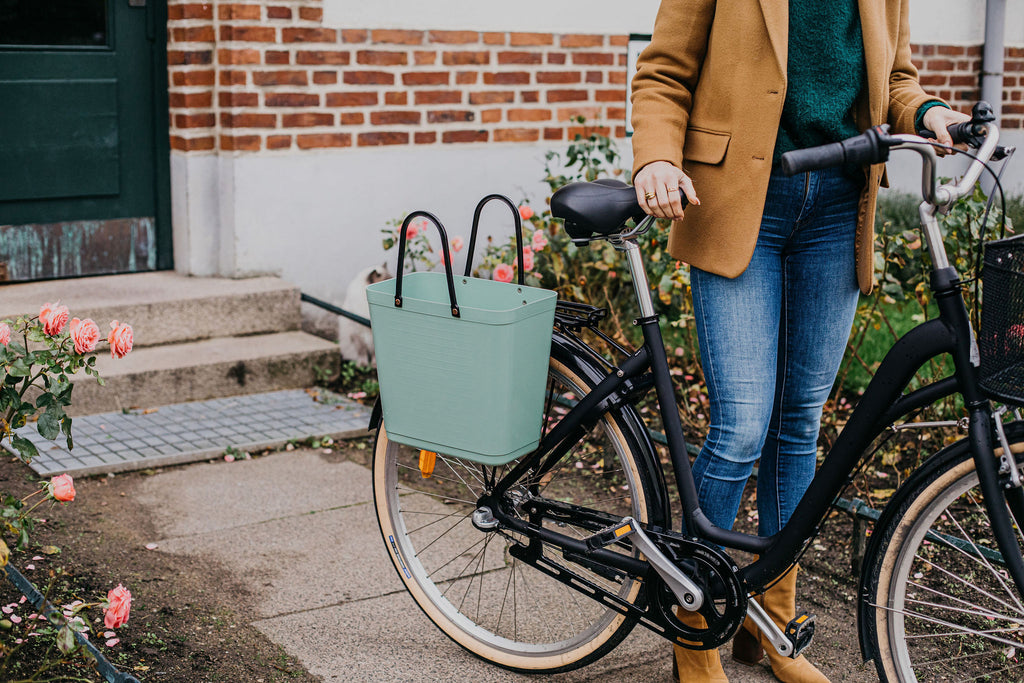 Hinza bag - Tall with bicycle hooks - Olive - Daisy Park