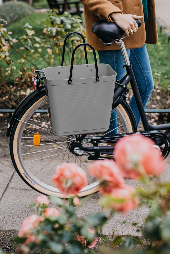 Hinza bag - Tall with bicycle hooks - Grey - Daisy Park