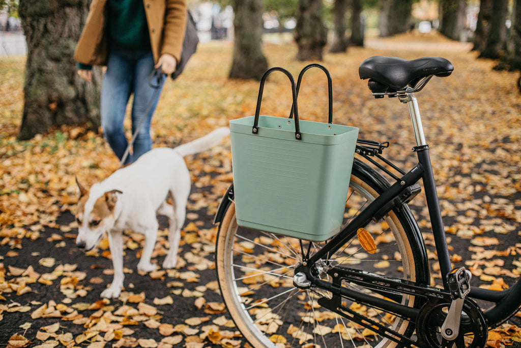 Hinza bag - Tall with bicycle hooks - Olive - Daisy Park