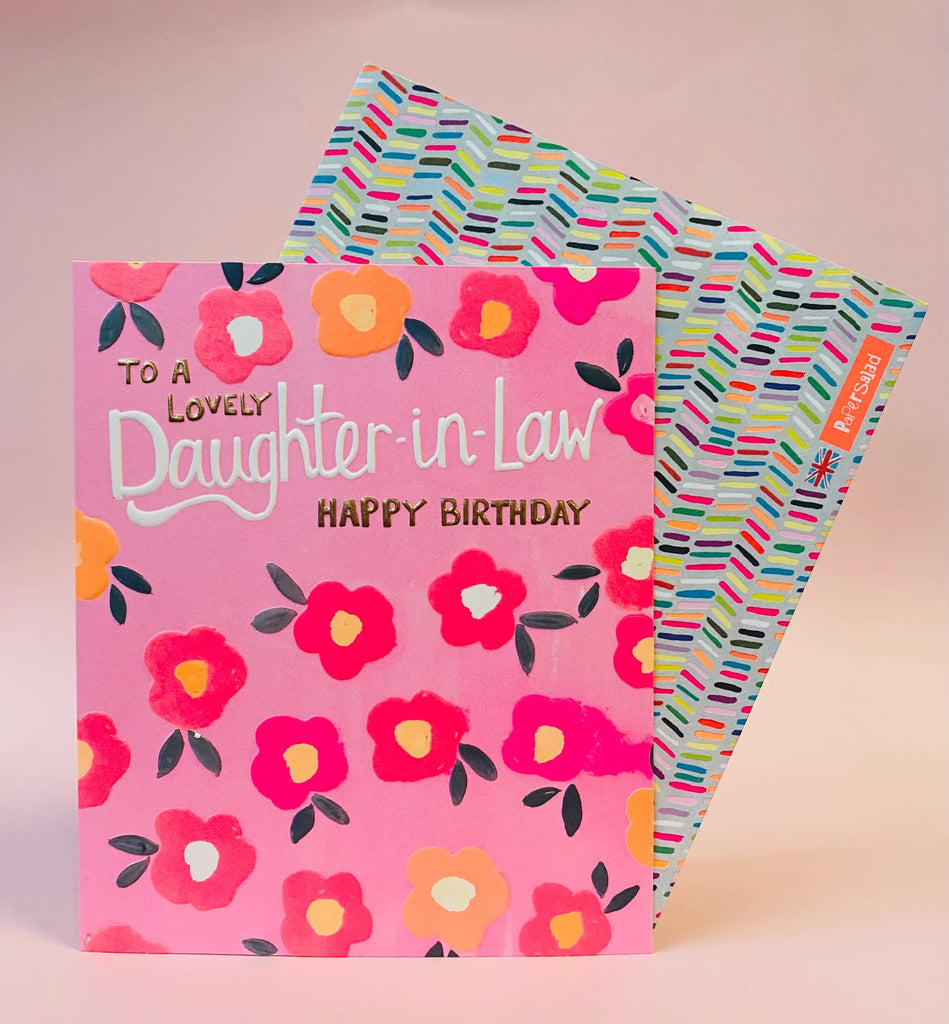 To a lovely Daughter in Law - Happy Birthday card - Daisy Park