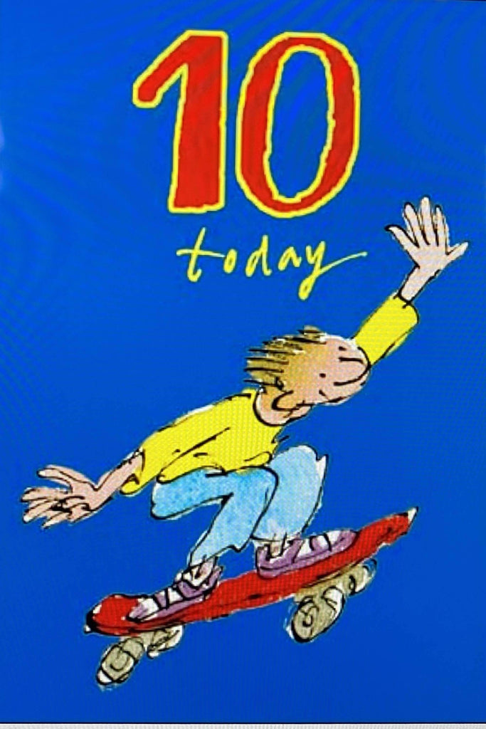 Quentin Blake age 10 skater boy card - Daisy Park