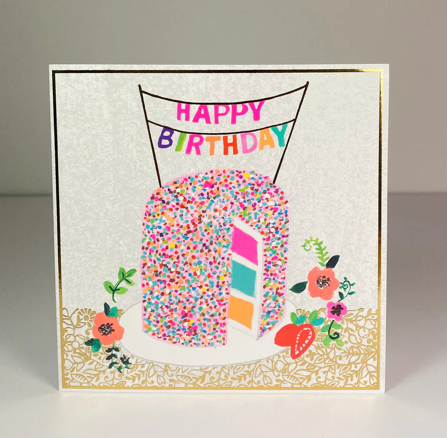 Birthday sparkle cake card - Daisy Park