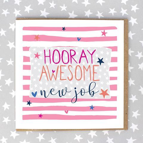 Hooray Awesome New Job Pink Card - Daisy Park