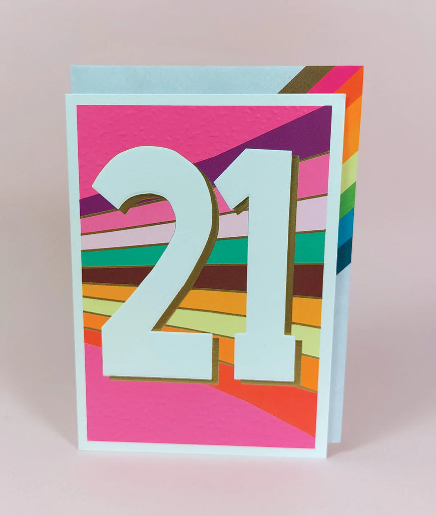 Age 21 pink Jamboree card - Daisy Park