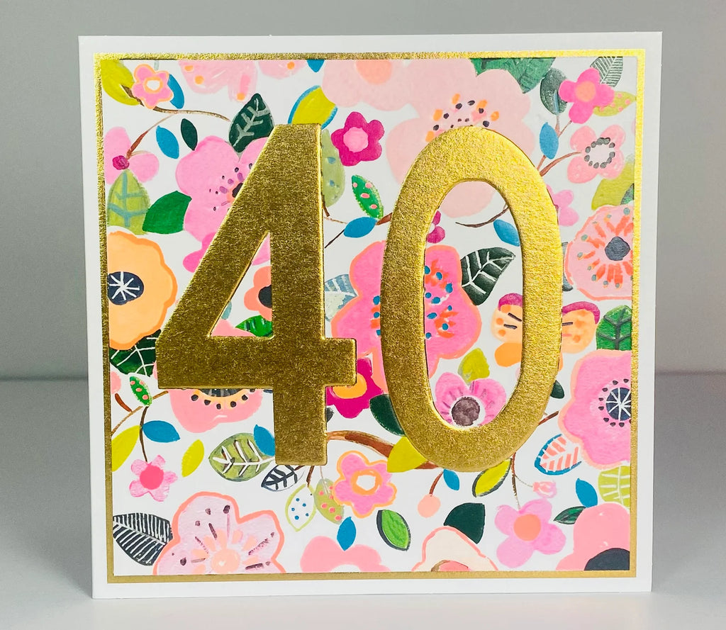 Age 40th birthday card - Daisy Park
