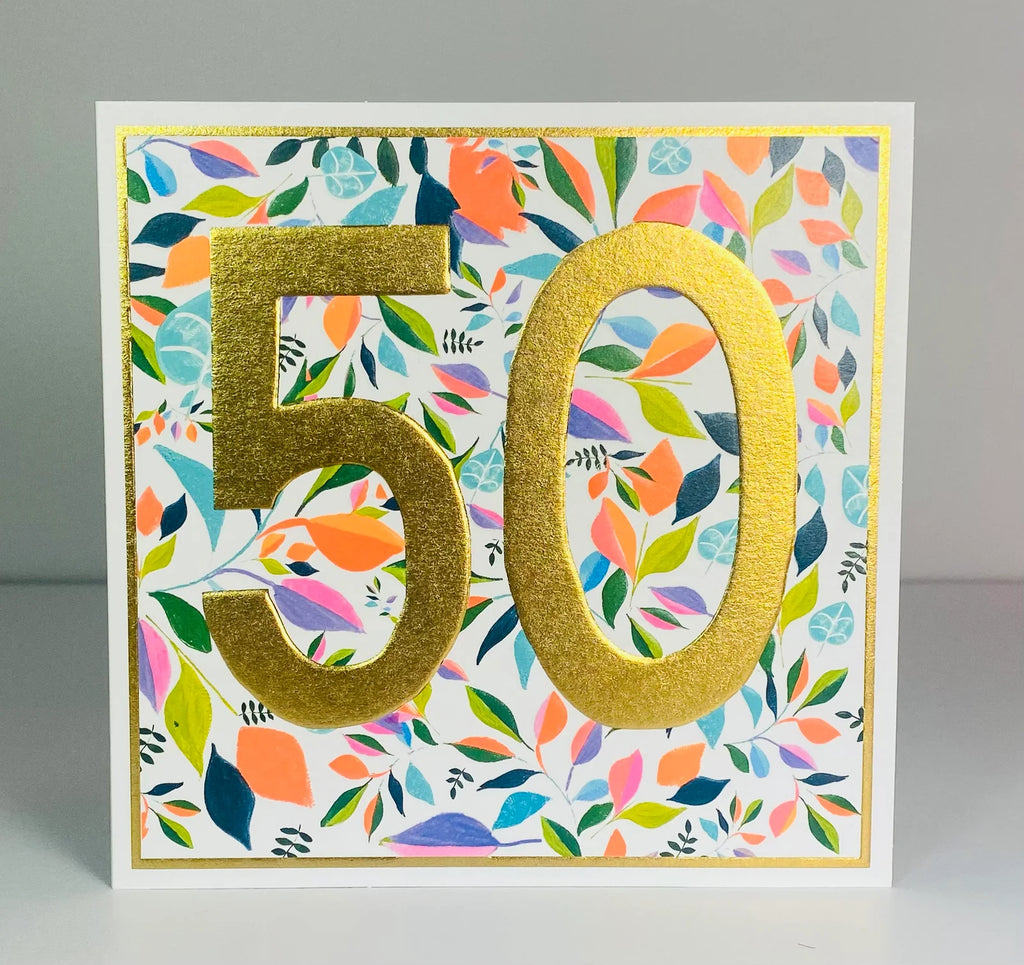 Age 50th birthday card - Daisy Park