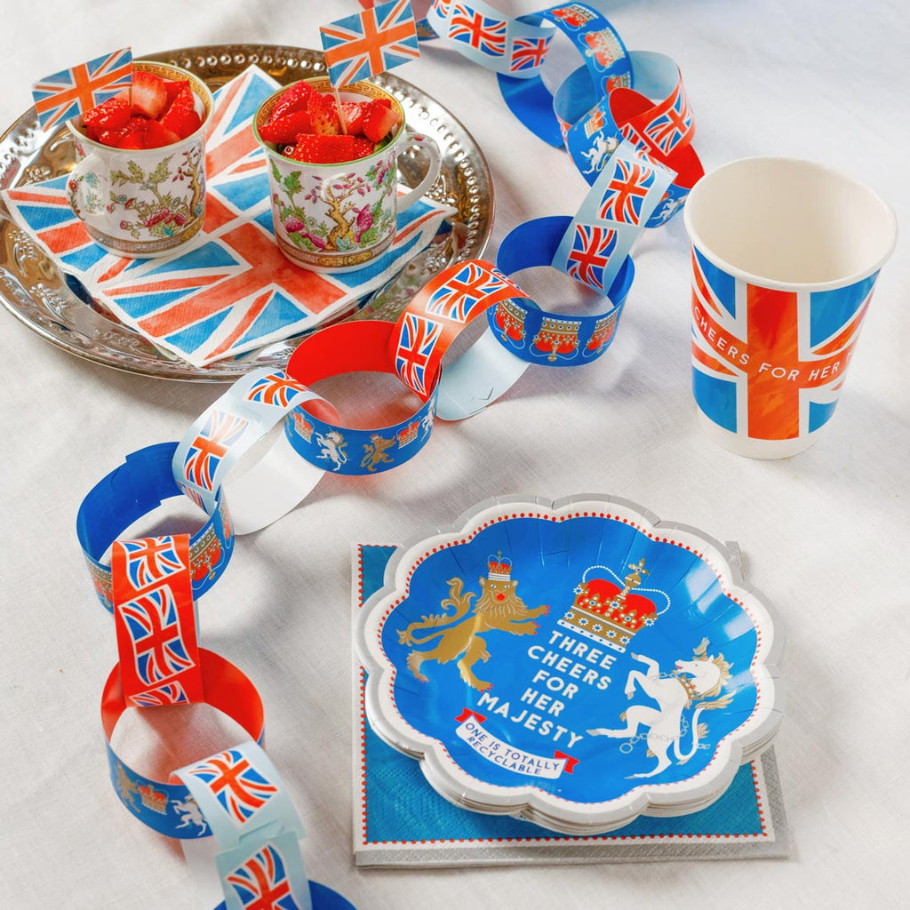 Right Royal Spectacle - Union Flag paper plates - Daisy Park