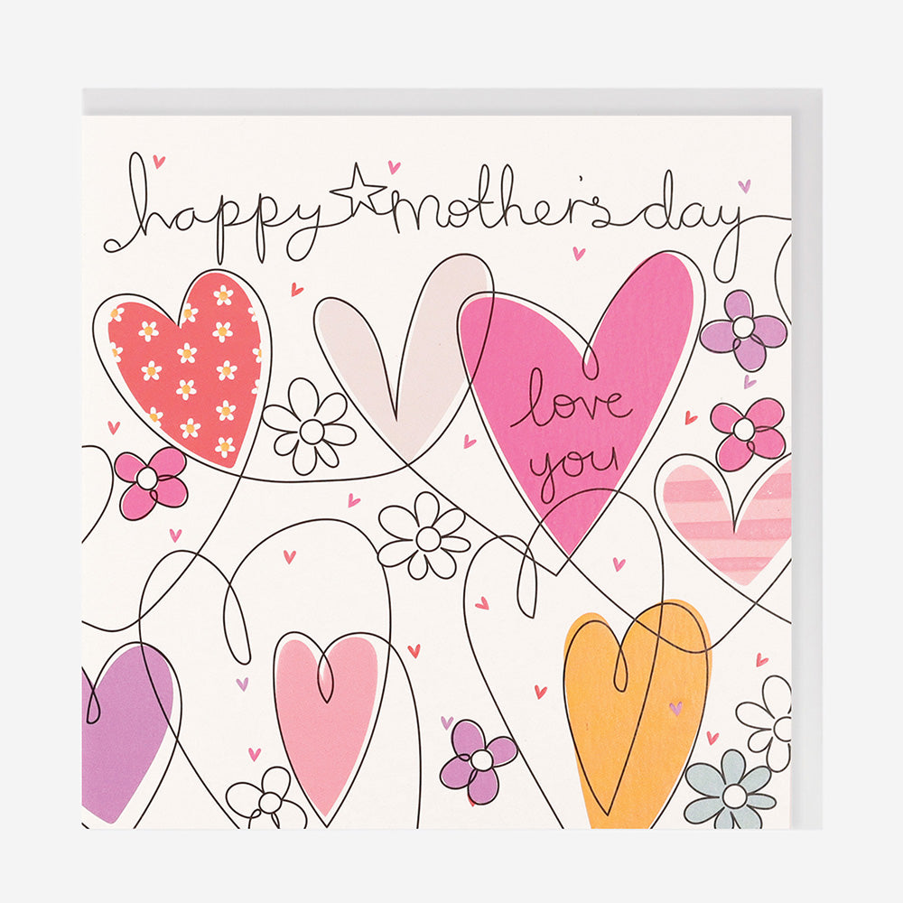 Mother's Day hearts card - Daisy Park