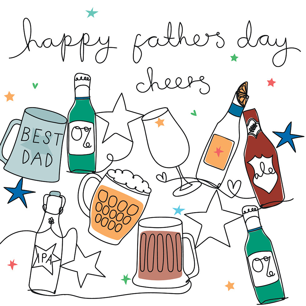 Cheers Dad Father's Day card - Daisy Park