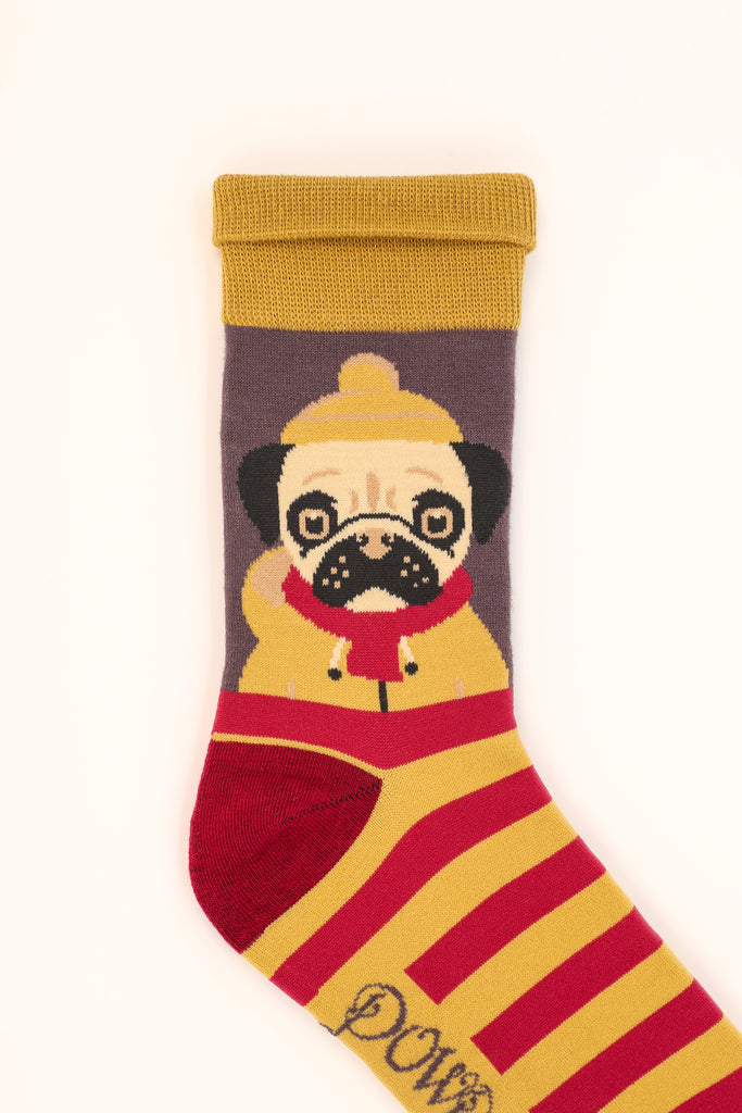 Men's Fisherman pug socks - Daisy Park