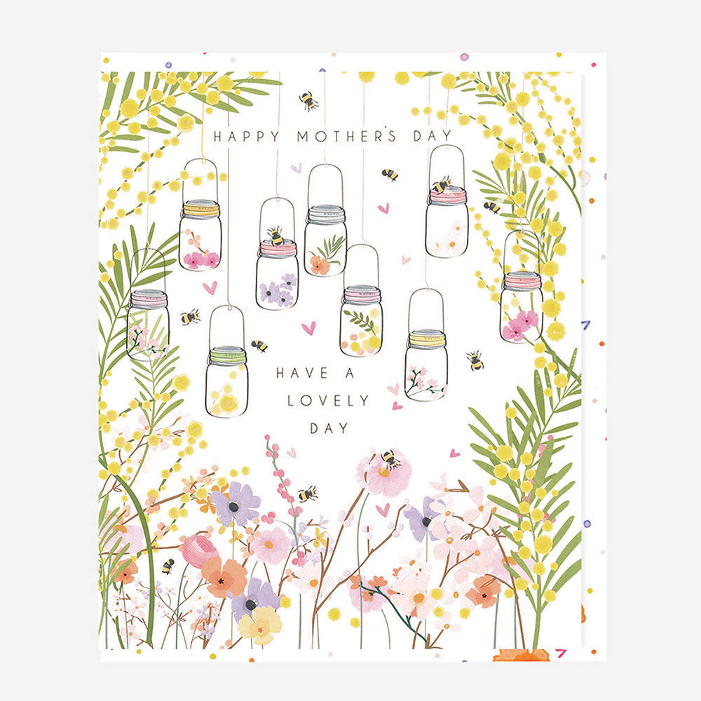 Lovely jars Mother's Day card - Daisy Park
