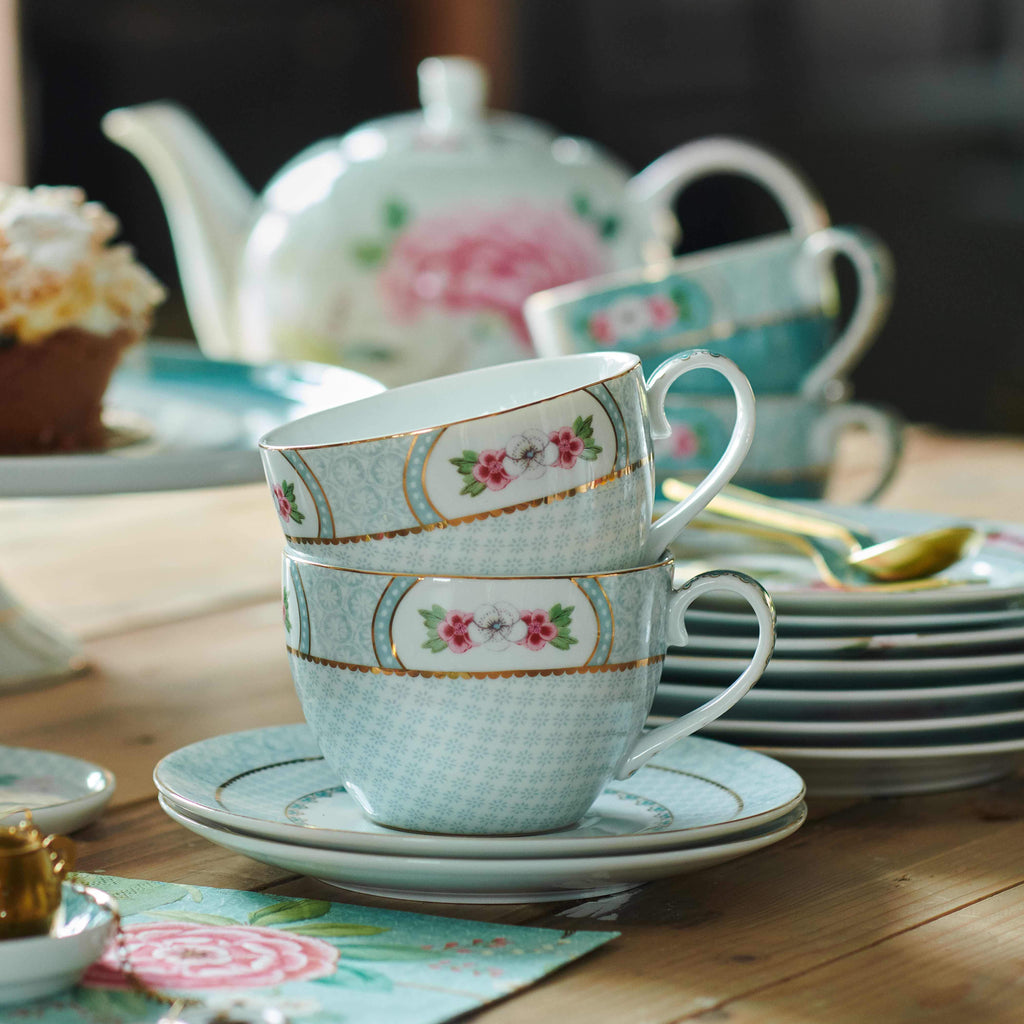 Pip Studio Blushing Birds White Cappuccino cup & saucer - Daisy Park
