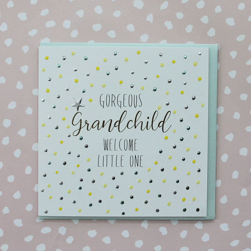 Gorgeous Grandchild welcome little one card - Daisy Park