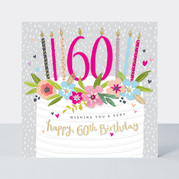 Peony age 60th birthday card - Daisy Park