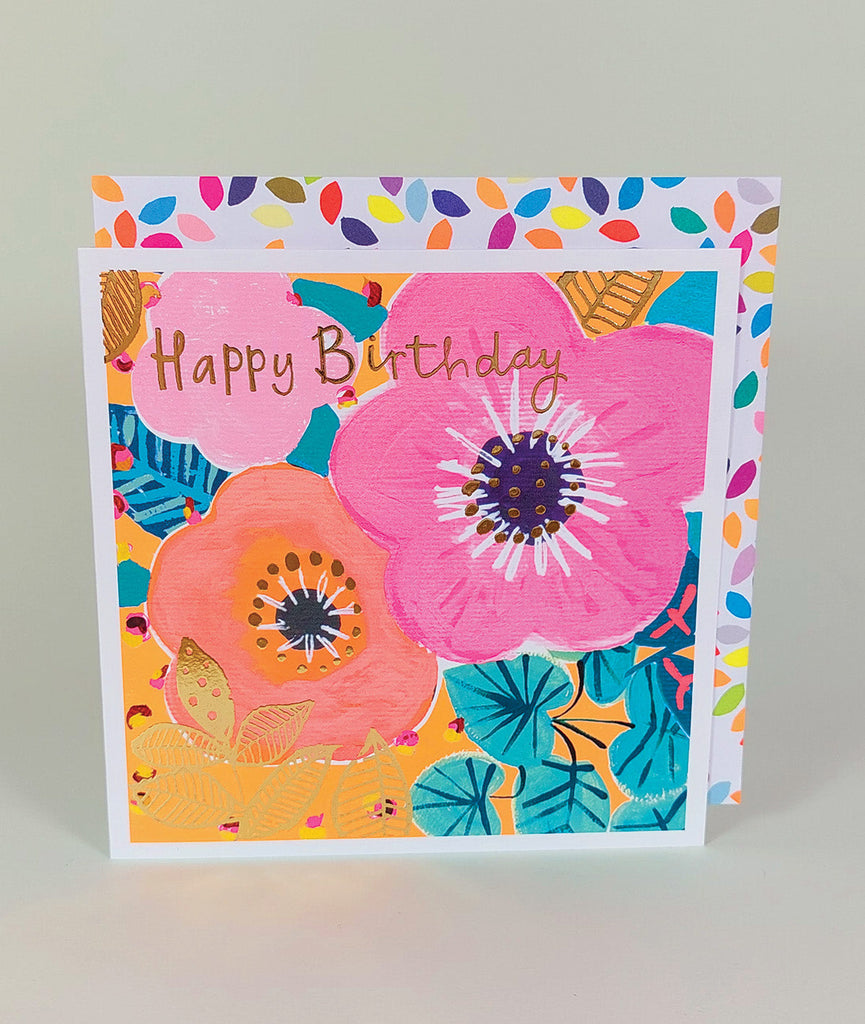 Happy birthday floral card - Daisy Park