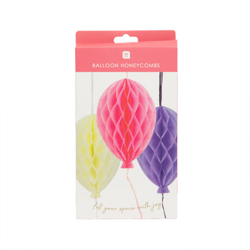 Pink balloon honeycomb decorations - Daisy Park