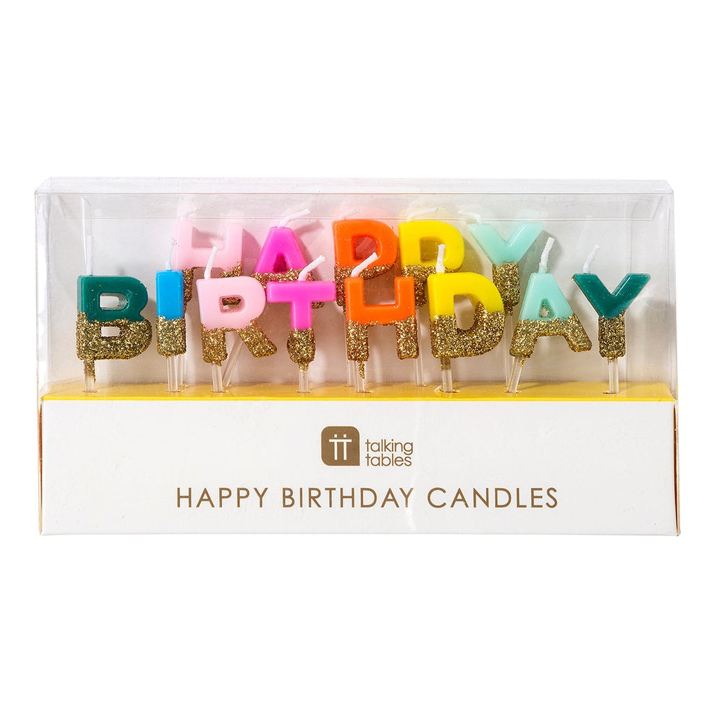 Rainbow Happy birthday candles - Daisy Park