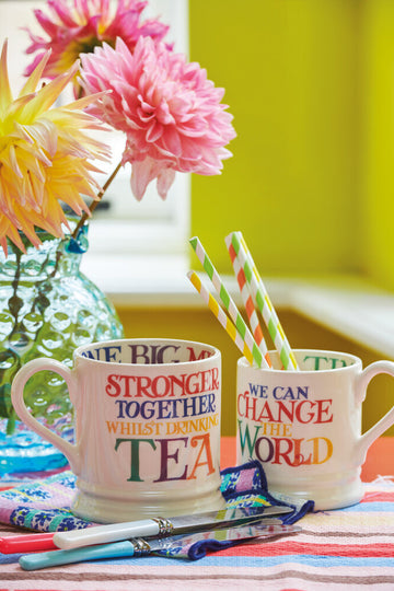 Emma Bridgewater Rainbow Toast Change the world 1/2 Pint Mug - Daisy Park