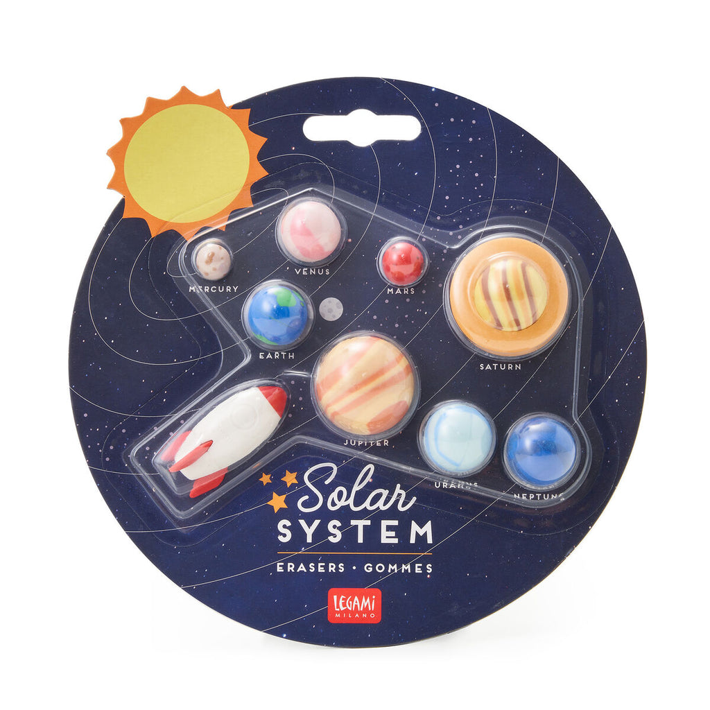 Solar system  - Set of 9 erasers - Daisy Park
