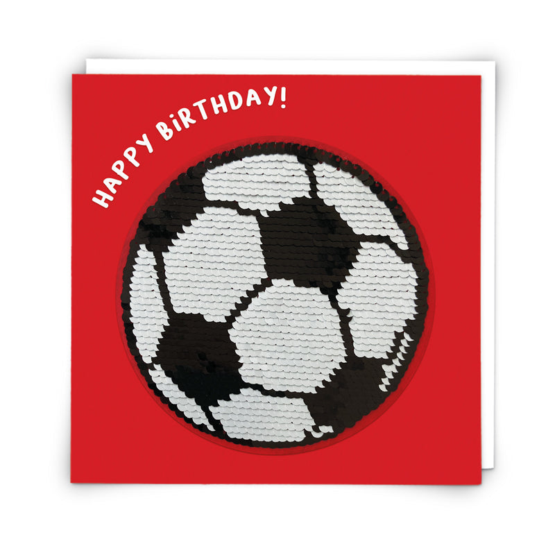Sequin Football Birthday Card - Daisy Park