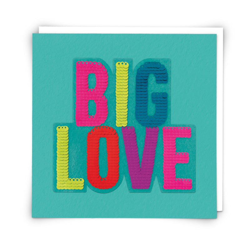 Sequin Big Love Card - Daisy Park