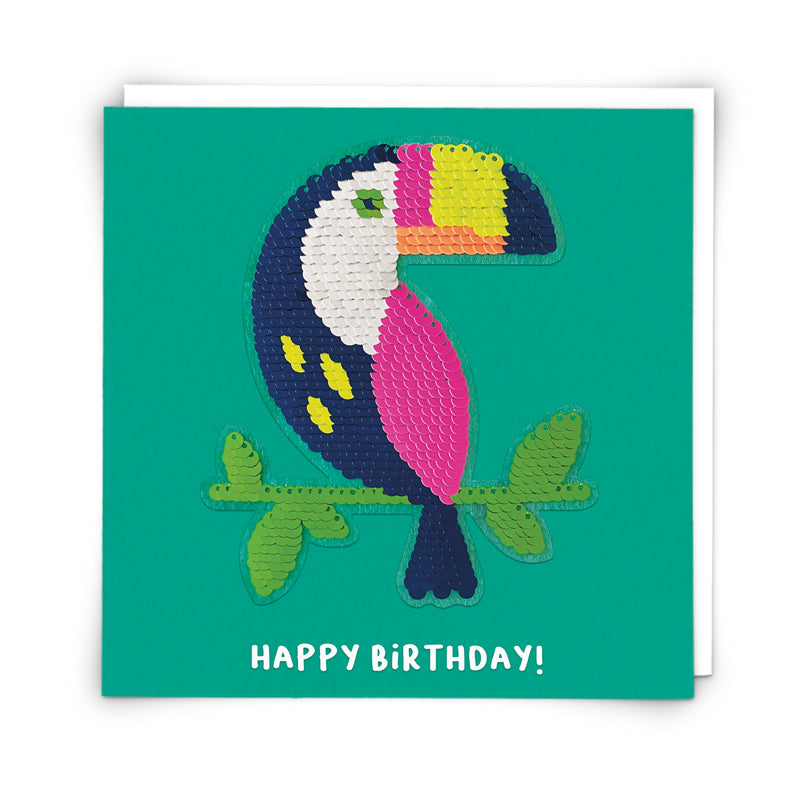 Sequin Toucan Birthday Card - Daisy Park