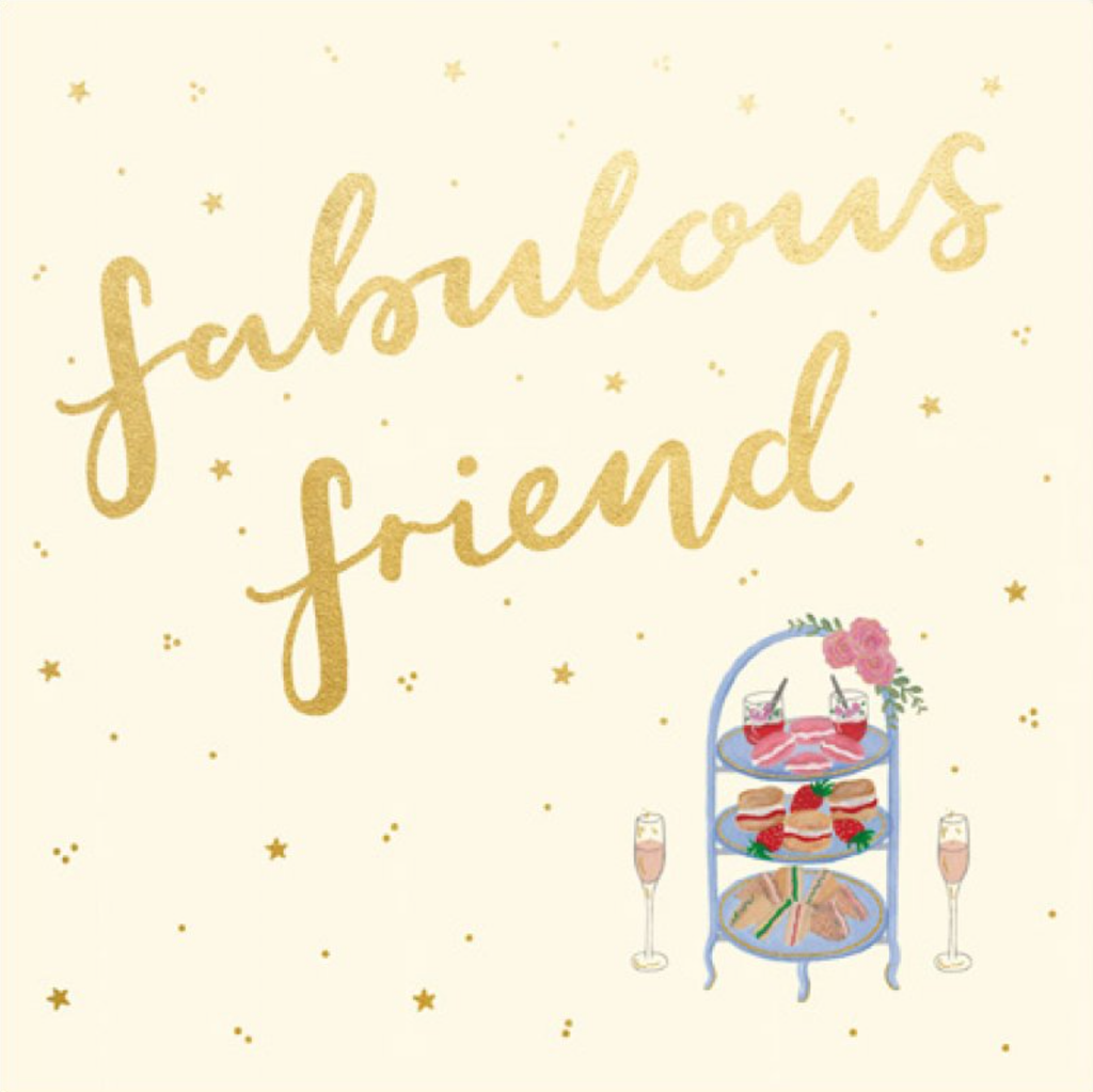 Fabulous friend gold lettering card - Daisy Park