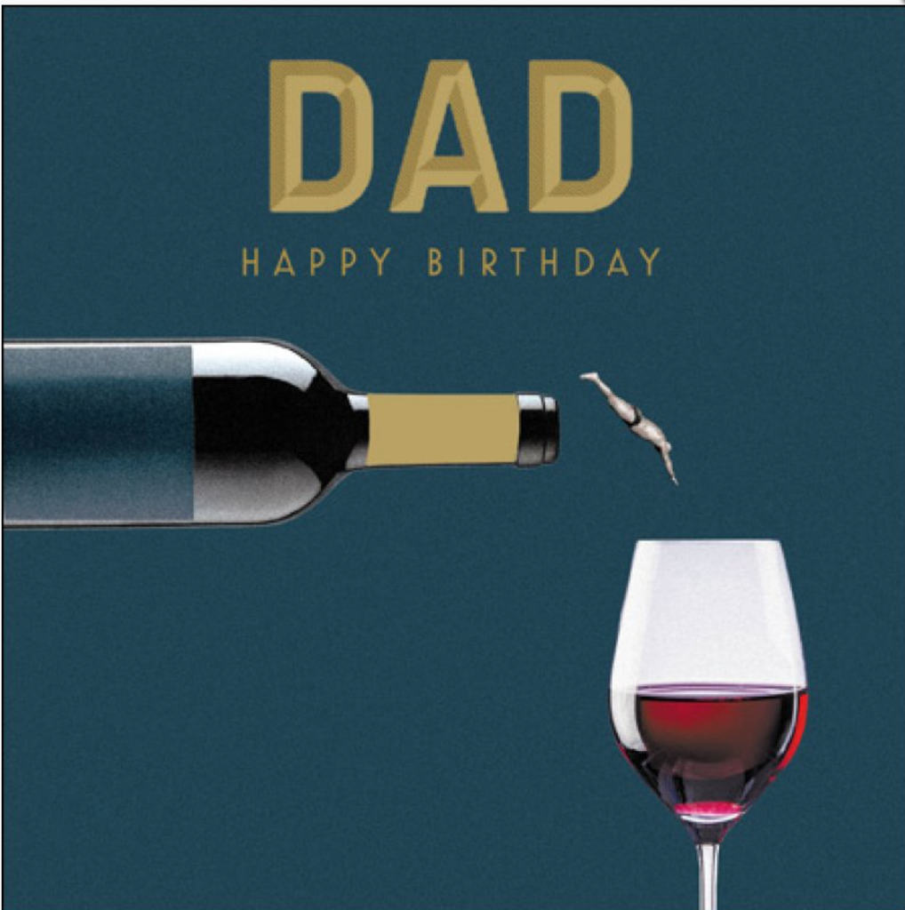 Dad Chateauneuf-du-Papa birthday card - Daisy Park