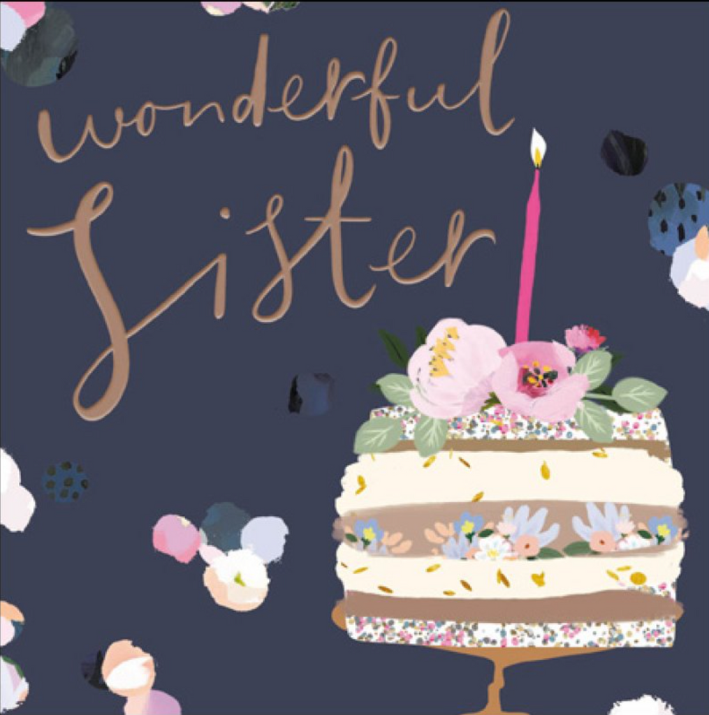 Sister birthday cake card - Daisy Park