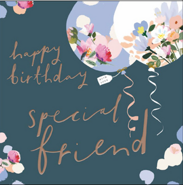 Happy birthday Special friend balloons card - Daisy Park