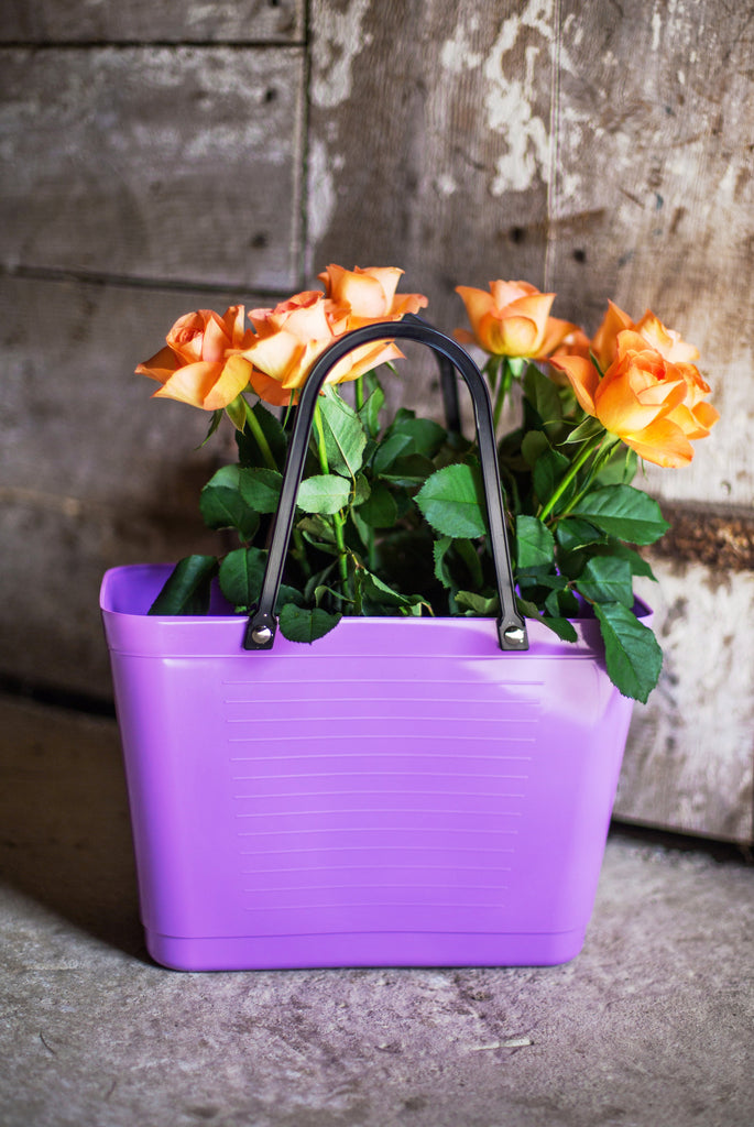 Hinza bag small green plastic - purple - Daisy Park