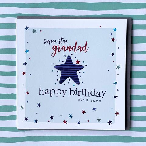 Grandad Star Birthday Card - Daisy Park