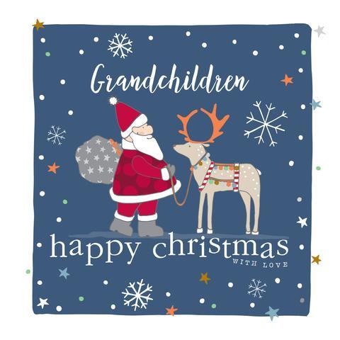 Happy Christmas Grandchildren Card - Daisy Park