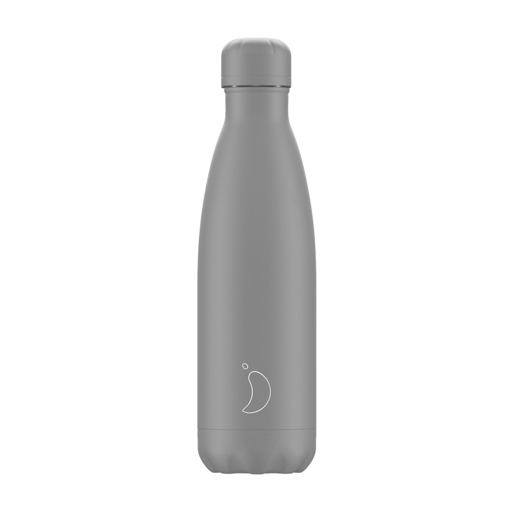 Chilly's Matte all grey monochrome grey 500ml bottle - Daisy Park