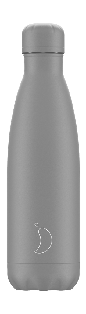 Chilly's Matte all grey monochrome grey 500ml bottle - Daisy Park