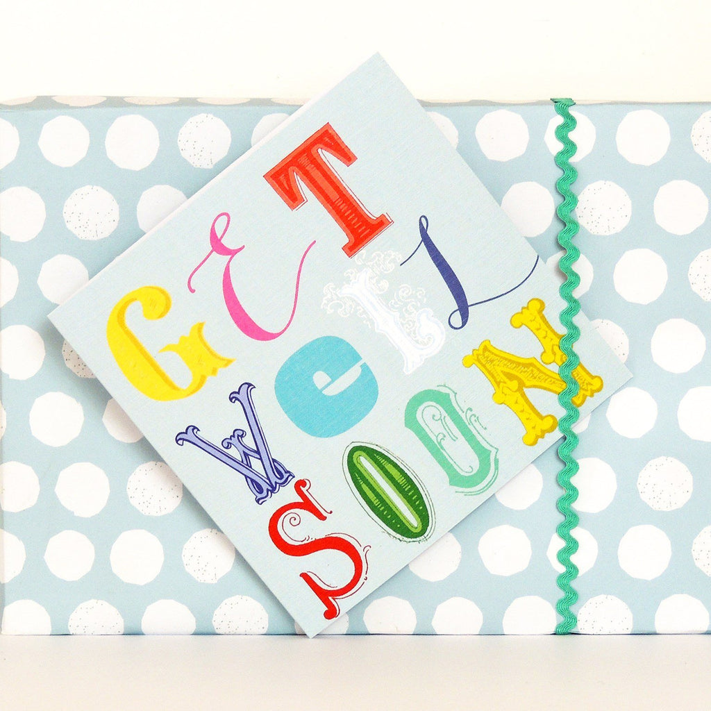 Wordy get well soon card - Daisy Park