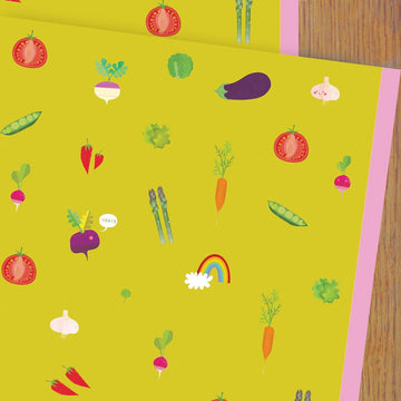 Veggie wrapping paper - Daisy Park