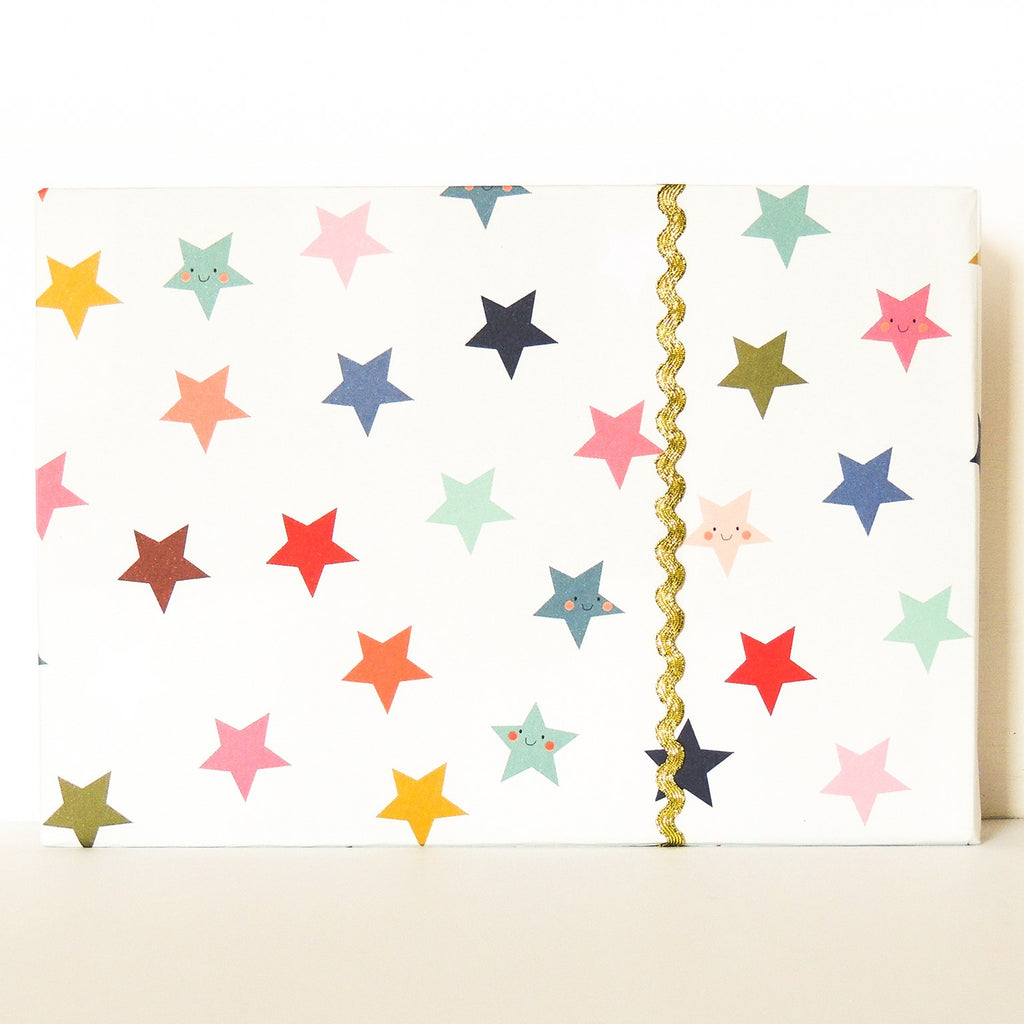Smiley star wrapping paper - Daisy Park