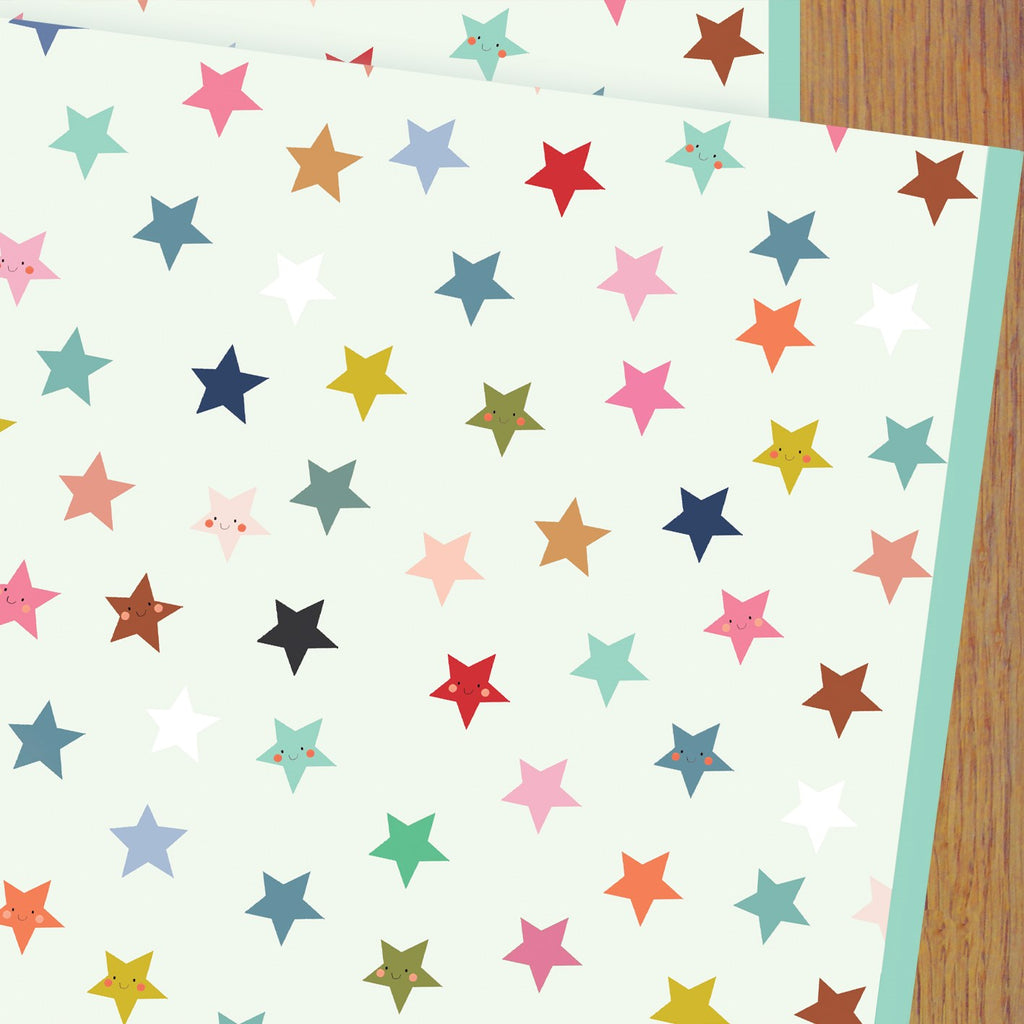 Smiley star wrapping paper - Daisy Park