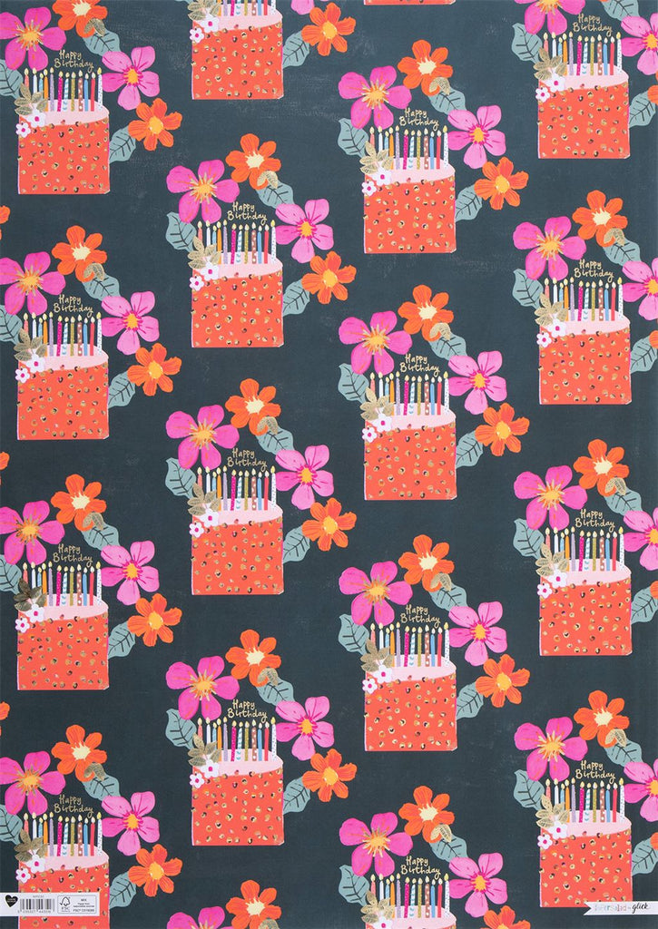 Floral Candle gift wrap - Daisy Park