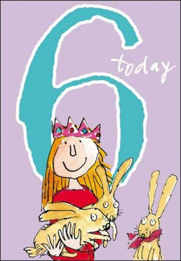 Age 6 Bunny Hugs Birthday Card - Daisy Park