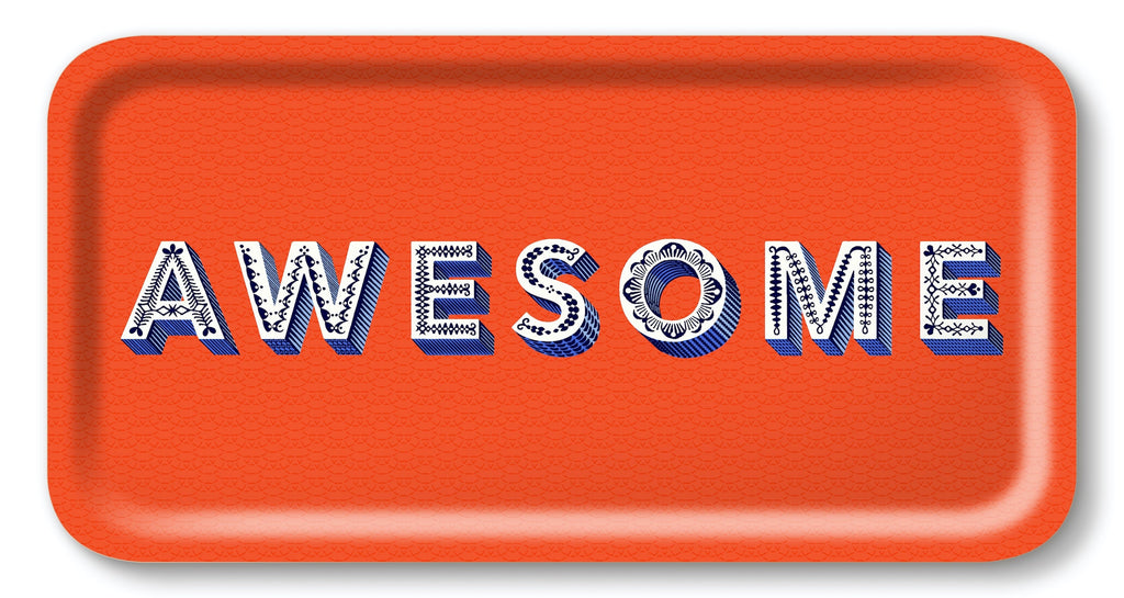 Asta Barrington Awesome orange long tray - Daisy Park