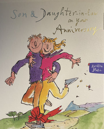 Son and Daughter in Law anniversary card - Daisy Park