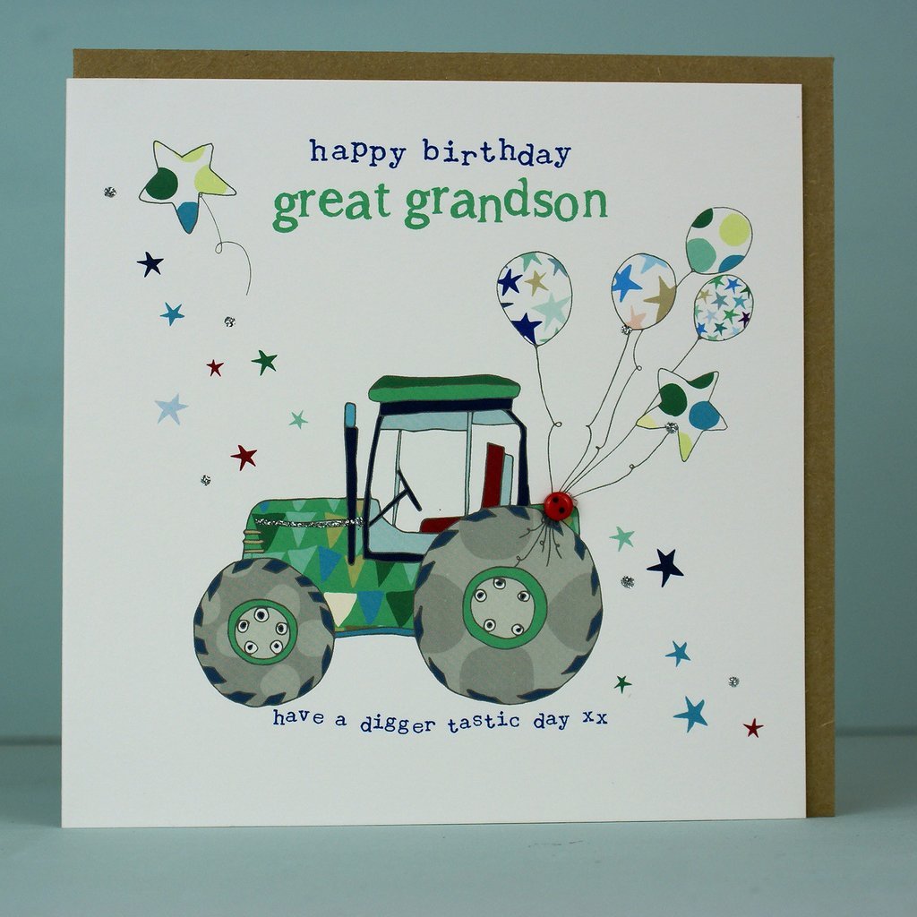 Happy Birthday great grandson card - Daisy Park