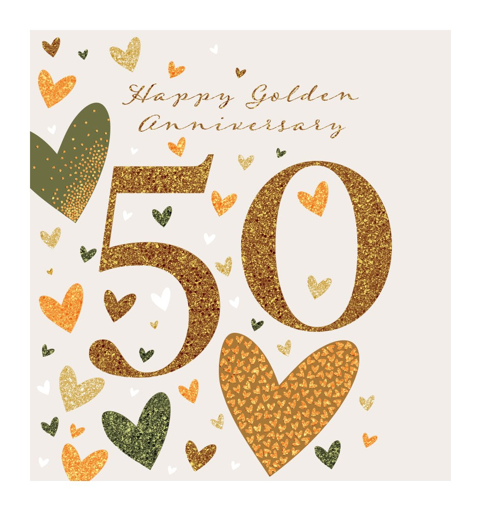 Golden Anniversary card - Daisy Park