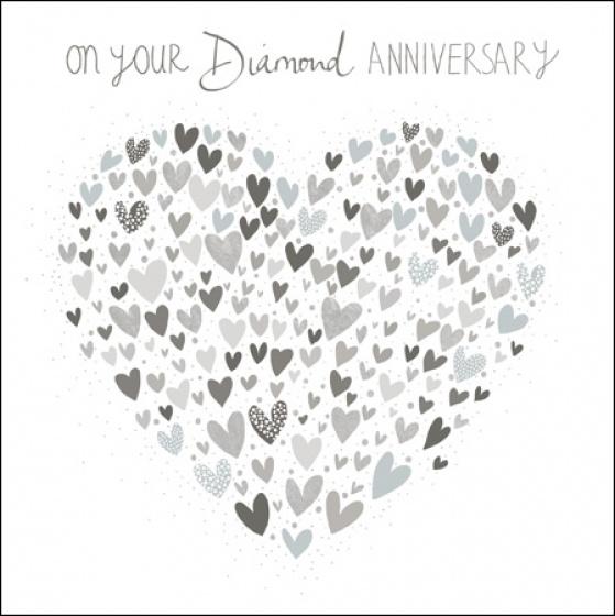 Diamond  Hearts Anniversary Card - Daisy Park