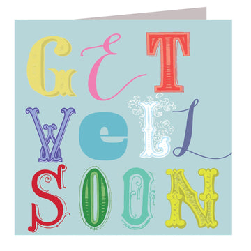 Wordy get well soon card - Daisy Park