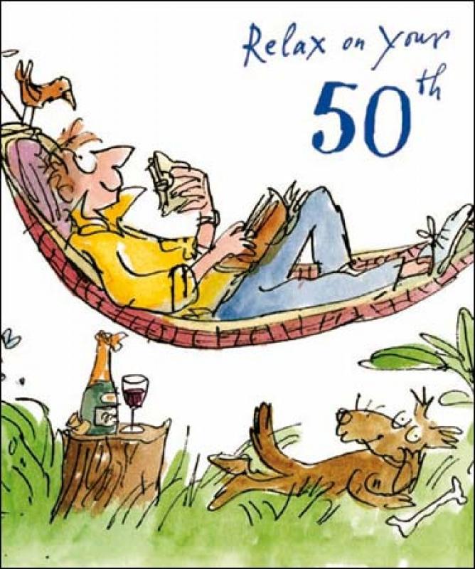 Chillin out - 50th Birthday card - male - Daisy Park